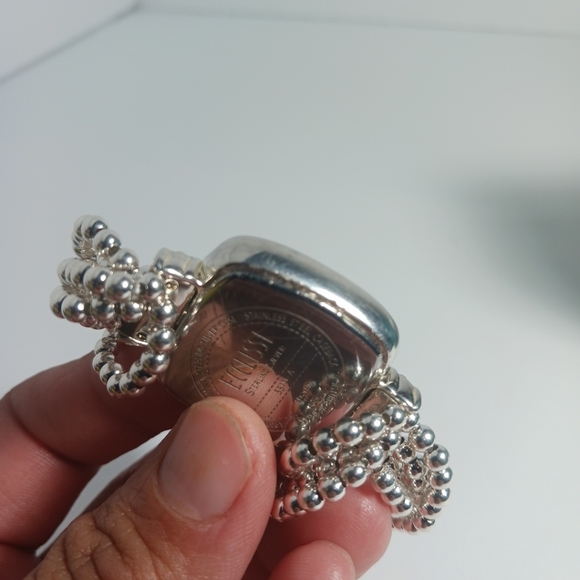 Ecclissi Beaded Stretch Watch 7-1/4" Sterling Silver - Picture 8 of 16